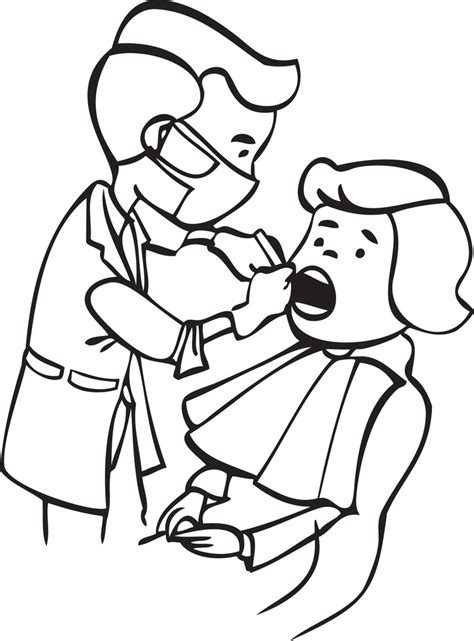 illustration   dentist checking  patient royalty  stock