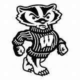 Badger Bucky Wisconsin Badgers Logo Clipart Football Coloring University Mascot College Transparent Background Pages Softball American Print Search Logos Again sketch template
