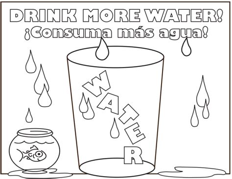 drinkmorewater coloring page   creative   remind