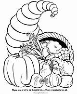 Coloring Pages Thanksgiving Cornucopia sketch template