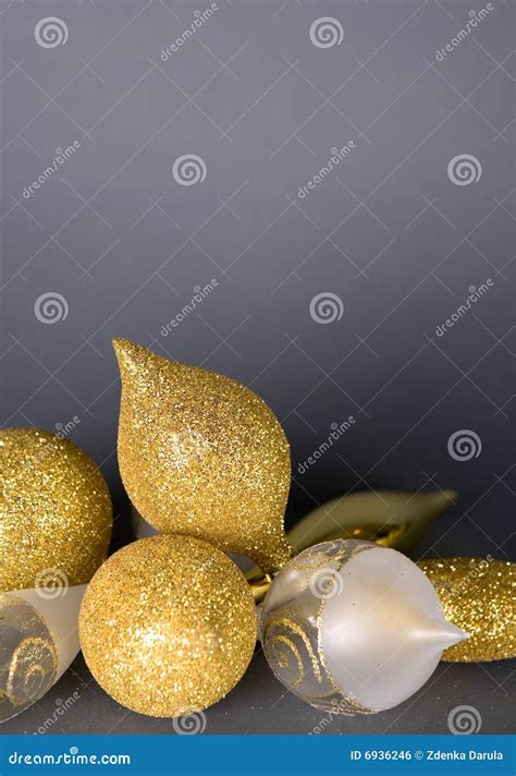 gold christmas decorations stock photo image  happytime