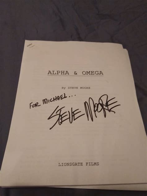 alpha  omega original script front page written  steve moore