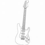 Stratocaster Outline Vector sketch template