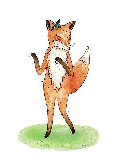 dancing fox poster  alla rinchino   fox poster fox fox crafts