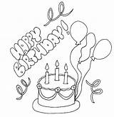 Birthday Happy Brother Coloring Printable Pages Getcolorings Color Card sketch template