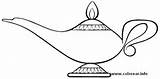 Lamp Aladdin Genie Calisthenics sketch template