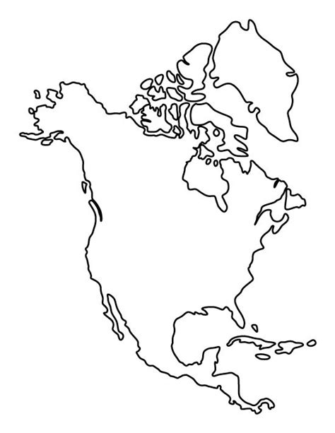 printable north america template north america map south america map