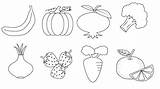 Coloring Fruit Pages Vegetable Vegetables Print Kids Fruits Colouring Printable Preschool Printables sketch template