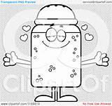 Shaker Mascot Loving Salt Outlined Coloring Clipart Vector Cartoon Cory Thoman sketch template