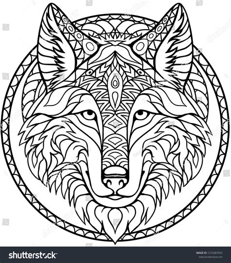 wolf coloring book images stock  vectors shutterstock