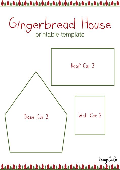 easy gingerbread house template printable printable templates