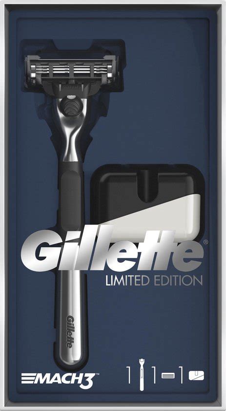 bolcom gillette mach limited edition chrome met houder scheersysteem