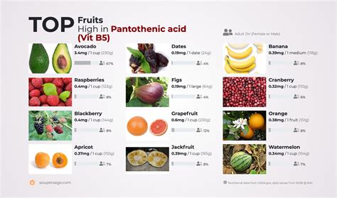 Top Fruits High In Pantothenic Acid Vit B5