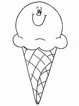 Ice Cream Cone Coloring Cute Pages Drawing Printable Getdrawings sketch template