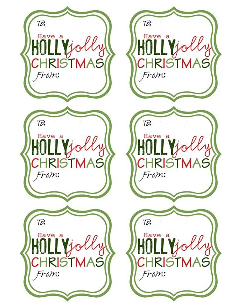 christmas tag printables add  personal touch   gifts