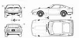 240z Datsun Nissan Fairlady Car Cars Classic Planta Escolha Pasta sketch template