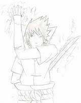 Sasuke Chidori sketch template