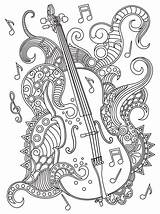 Musicales Kolorowanka Adulte Gst Violon Cello Muzyka Coloriages Personalizadas Canecas Ausmalen Greatestcoloringbook sketch template