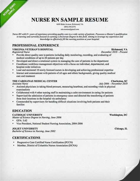 professional nursing resume template images infortant document