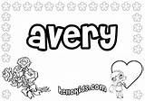 Avery Coloring Pages Color Hellokids Names Sheets Print Online Girls sketch template