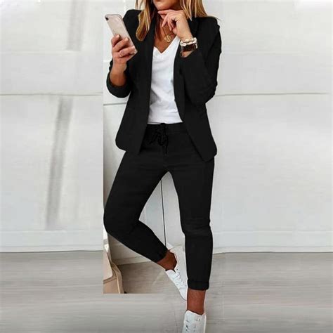 generic hosenanzug damen elegant business anzug set hosenanzug blazer