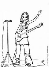 Singer Coloring Pages Guitar Hellokids Print Color sketch template