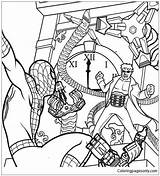 Spiderman Coloring Octopus Pages Dr Doctor Doc Ock Printable Spider Man Vs Print Getcolorings Scegli Bacheca Una sketch template