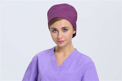 shipping oem surgical caps nurse cap nurse hat pure purple cap hot