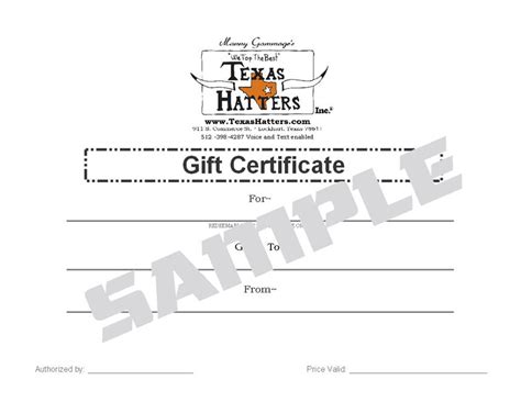 gift certificate customizable