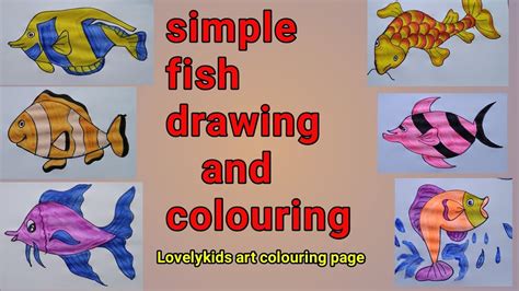 simple fish drawing  colouringfishdrawingcolouringpage