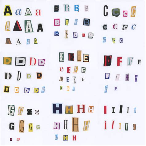 alphabet magazine cut  letters png kagutaba
