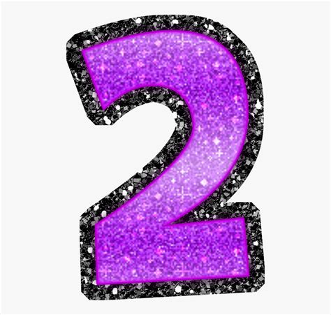 purple glitter number   transparent clipart clipartkey