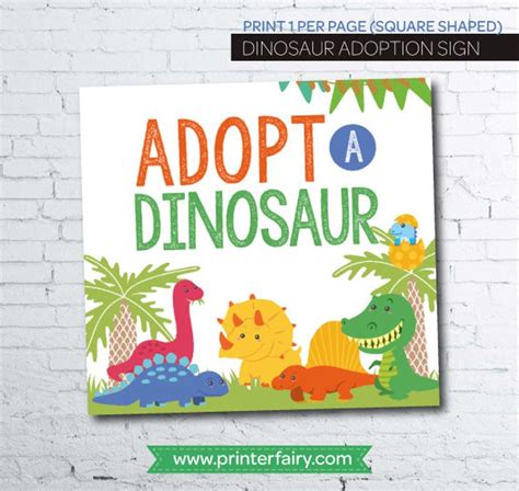 adopt  dinosaur dinosaur birthday party prehistoric etsy