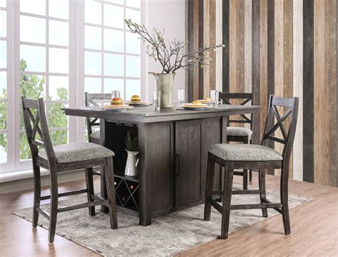 furniture  america toby  piece rustic farmhouse counter height