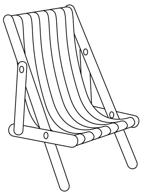 basic beach chair coloring page  print  color