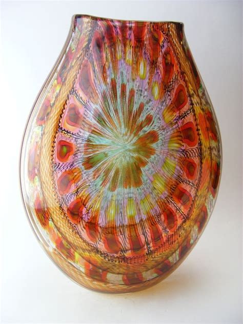 Unique Top Murano Glass Vase Xl Glass Master Amedeo Rossetto Signed