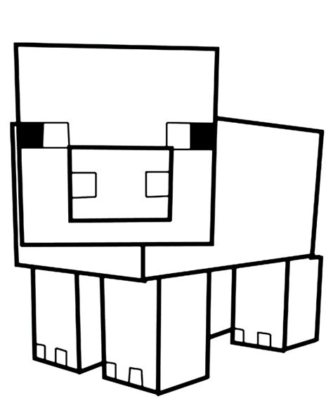 minecraft pig coloring page topcoloringpagesnet