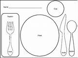 Placemat Manners Placemats sketch template