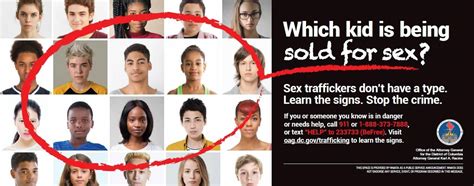 Human Trafficking Fact Sheet Attorney General Karl A Racine