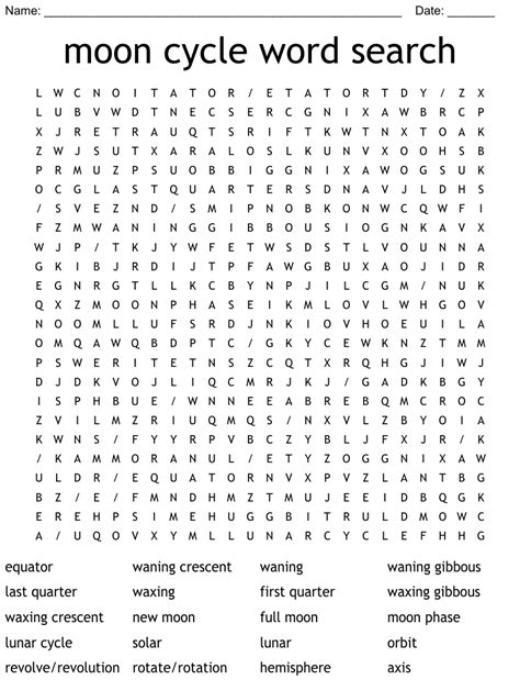 moon word search