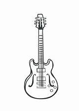 Guitare Coloriage Musical Gitaar Coloriages Bezoeken sketch template