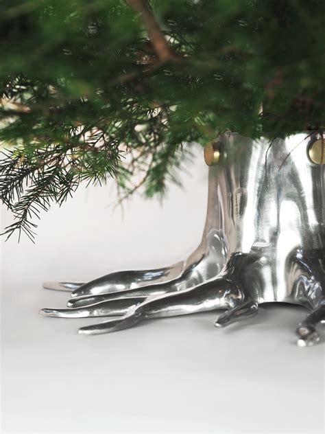 christmas tree stand  root  silver order   shipping