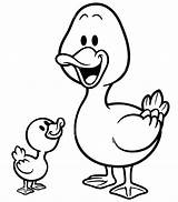 Duckling Coloring Pages Getdrawings Drawing sketch template