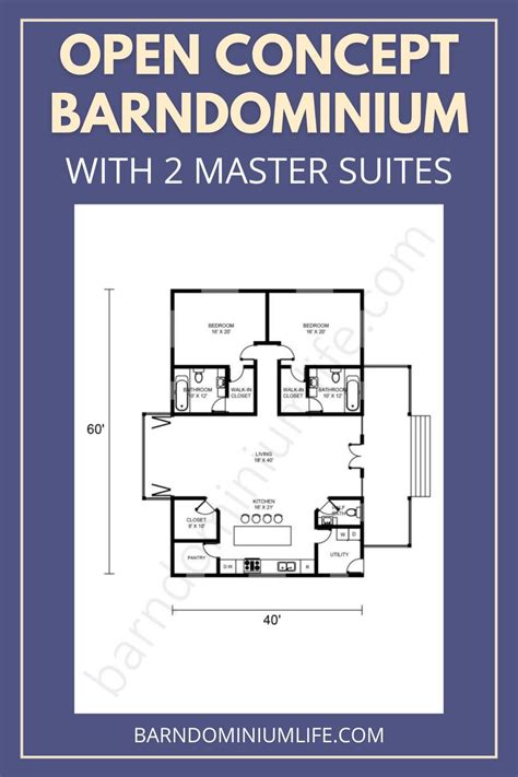 barndominium floor plans   master suites    barndominium floor plans