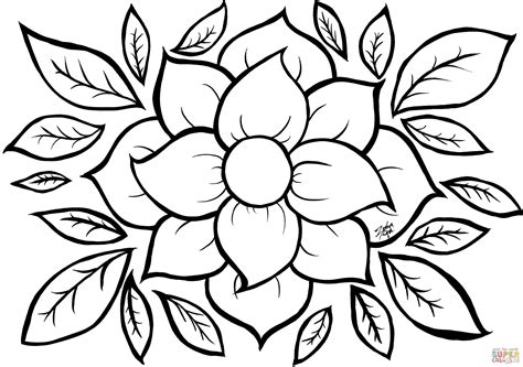 flower coloring page  printable coloring pages