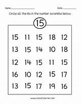 Worksheets Tracing Counting Fifteen Twenty Cleverlearner 101activity Recognition Identifying sketch template