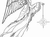 Adults Coloring Angel Pages sketch template