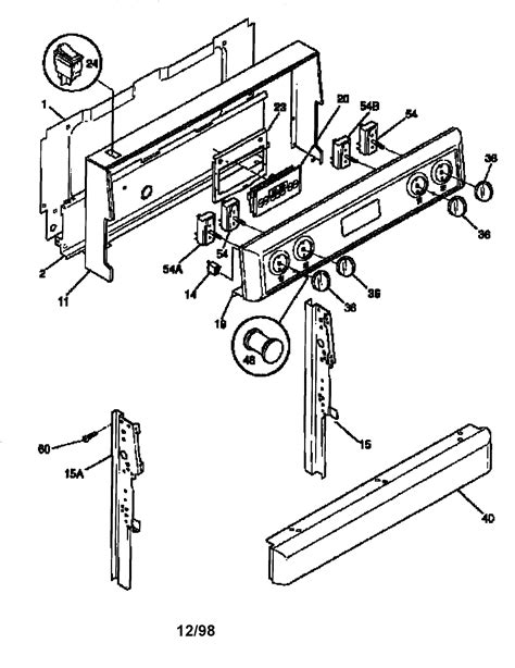 frigidaire stove parts diagram