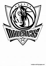 Mavericks Dallas Coloring Pages Nba Logo Book Print Browser Window sketch template