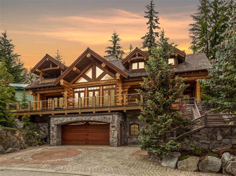 cozy whistler log cabin british columbia luxury homes mansions  sale luxury portfolio
